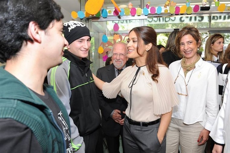Salma Hayek Visits CCCL